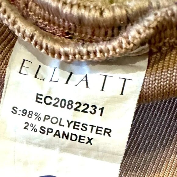 🌟 ELLIATT Nala Psychedelic print Mesh Strapless Ruched Cocktail mini Dress XS - Picture 8 of 8